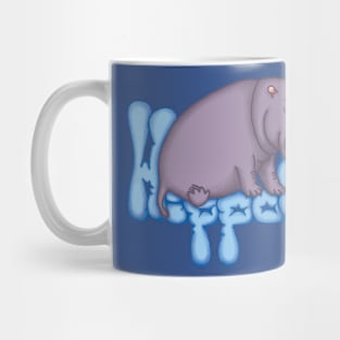 Squashy Hippo - Blue Mug